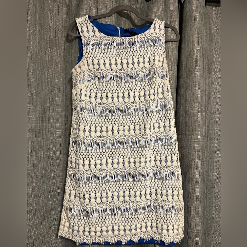 Studio Blue and White Lace Dress